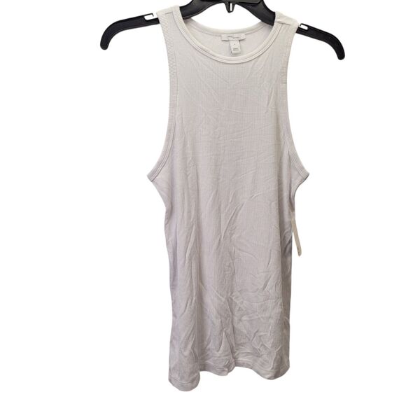 Daily Ritual Women Racerback Tank Top White Fine Rib Racerfront Shirt Small - Picture 1 of 8